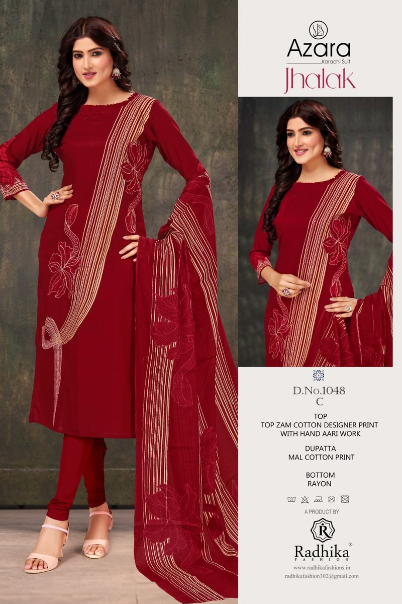 RADHIKA FASHION AZARA JHALAK 1048-A TO 1048-F 3
