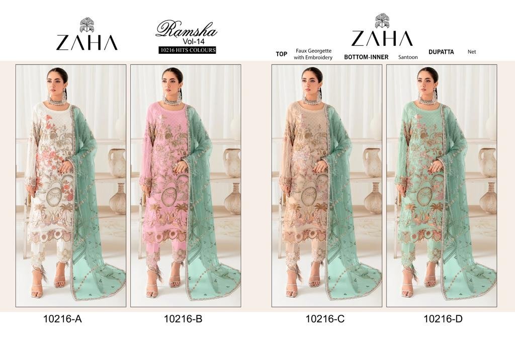 Zaha Ramsha Vol-14 10216 Colors 9