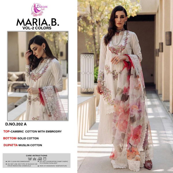 Dinsaa Suit Maria B Vol-2 202 Colors