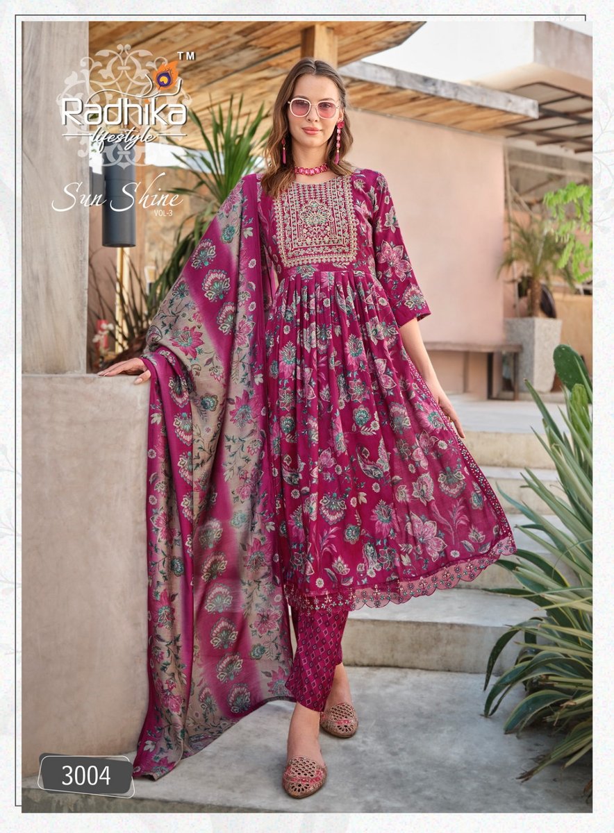 RADHIKA LIFESTYLE SUN SHINE VOL-3 3001 TO 3008 4
