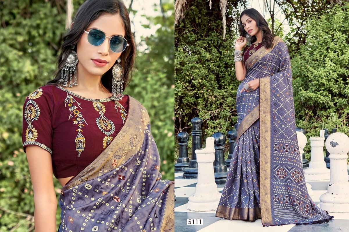 5D DESIGNER MALAI SILK - 2 5109 TO 5112 3
