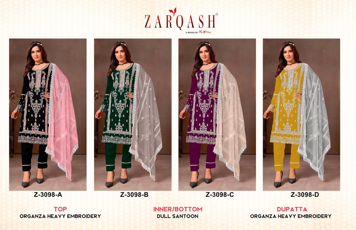 ZARQASH PAKISTANI SUIT Z-3098-A TO Z-3098-D 5