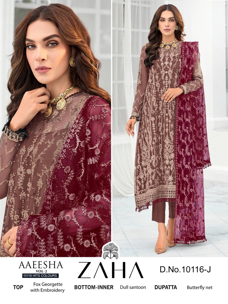 ZAHA AAEESHA VOL-2 10116-I TO 10116-L 2