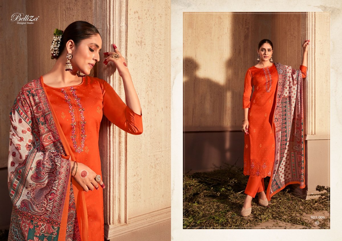 Belliza Designer Gulzaar 803-001 to 803-008 Series 6