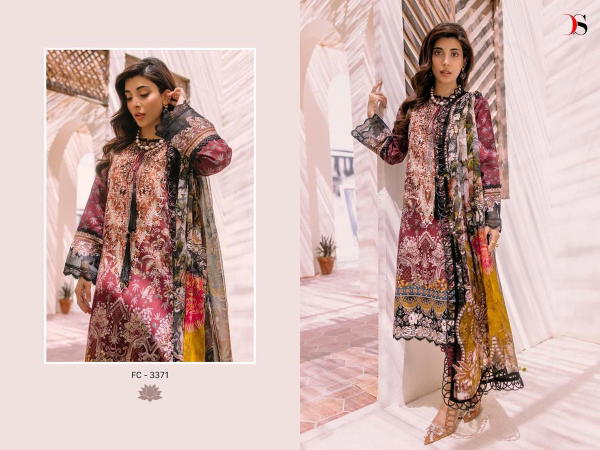 Deepsy Suit Firdous Classic Lawn Vol-23 3371-3376 Series