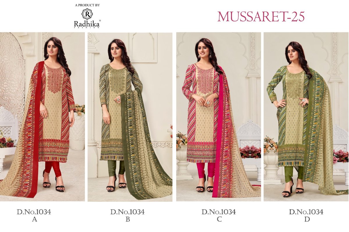 RADHIKA FASHION AZARA MUSSARET VOL-25 1034-A TO 1034-D 5
