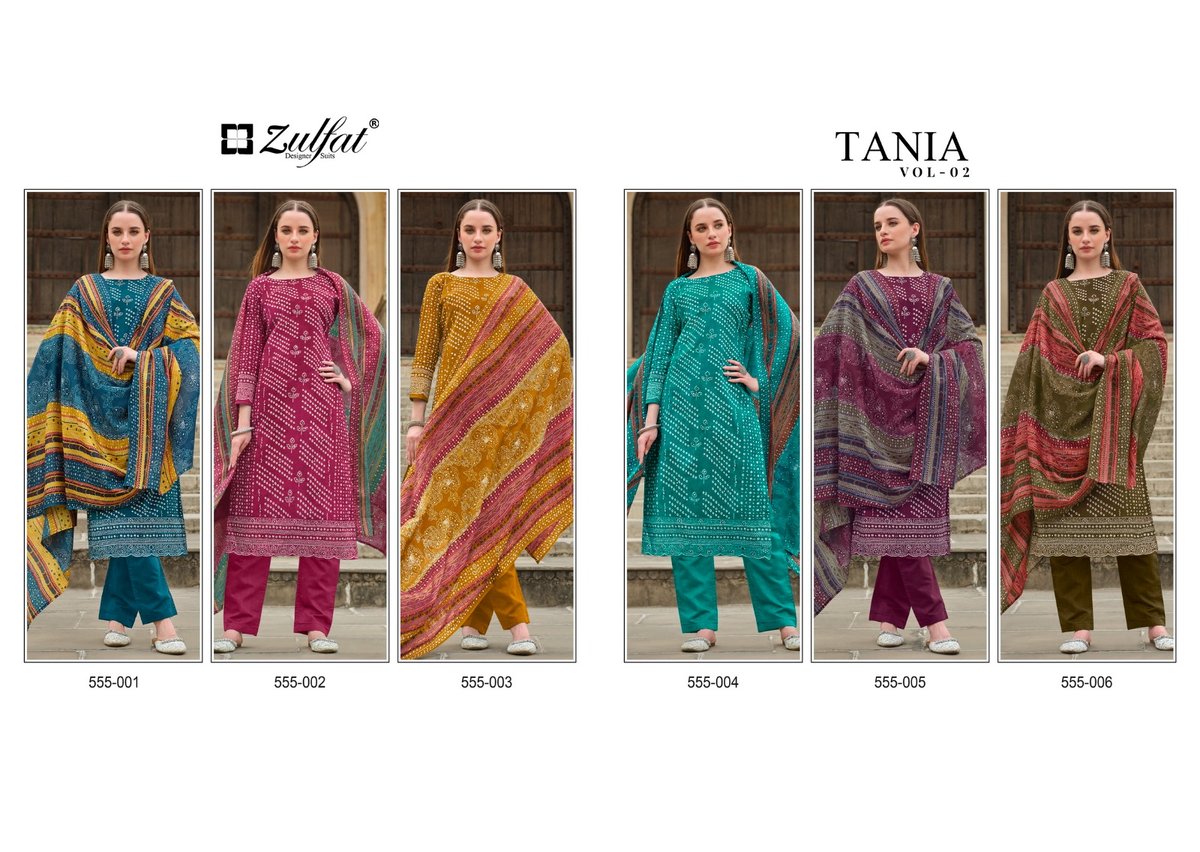 ZULFAT DESIGNER TANIA VOL-2 555-001 TO 555-006 7