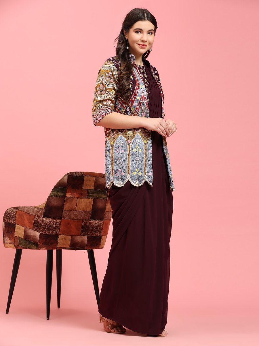 Aamoha Trendz Ready To Wear Designer Saree 290 Colors 5