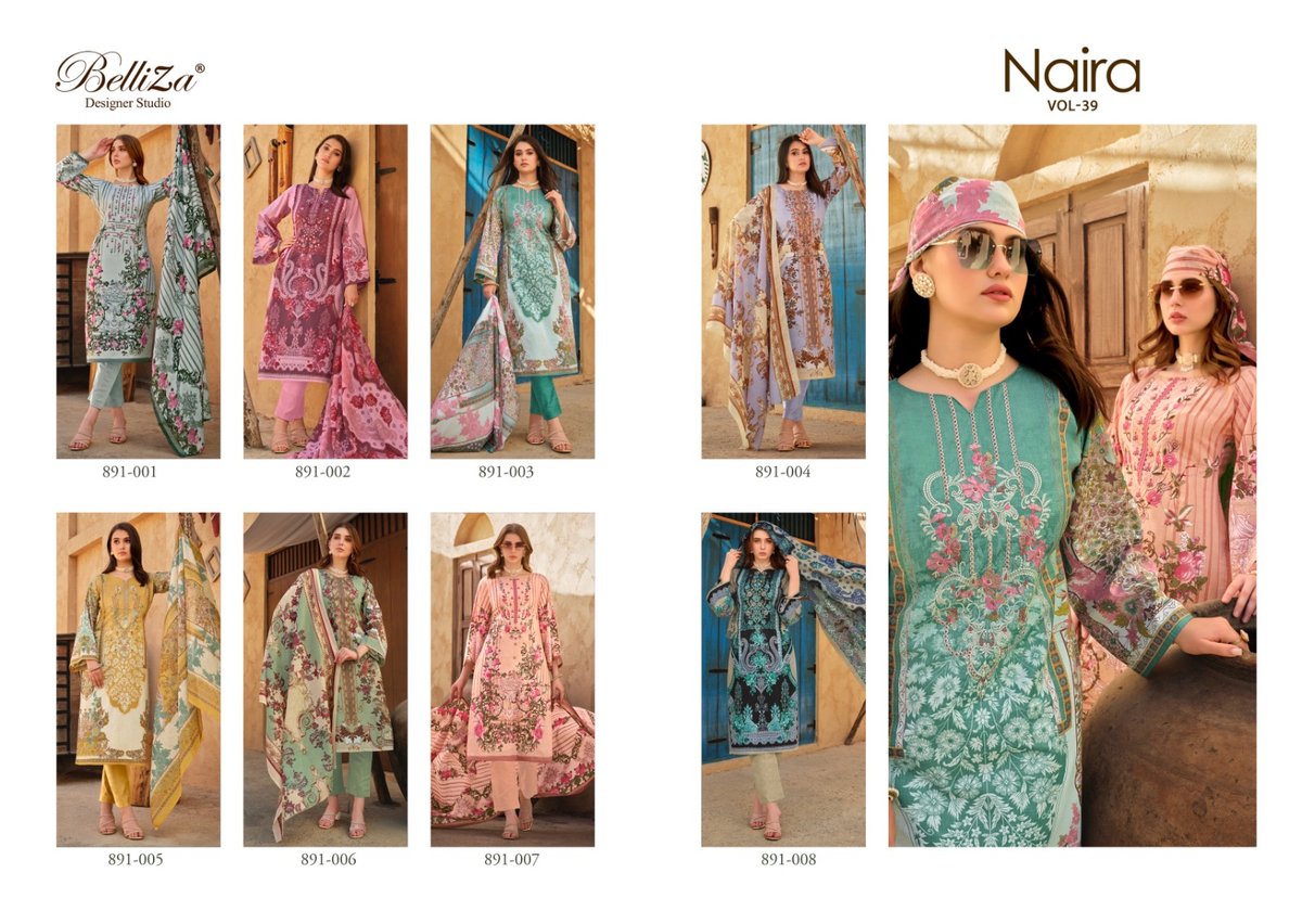 BELLIZA DESIGNER NAIRA VOL-39 891-001 TO 891-008 9