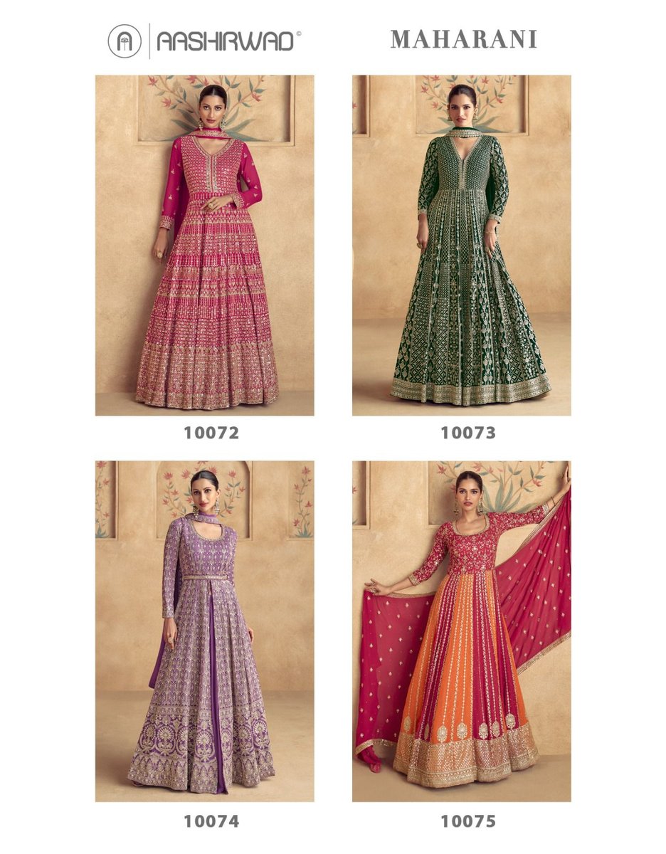 AASHIRWAD CREATION MAHARANI 10072-10075 5