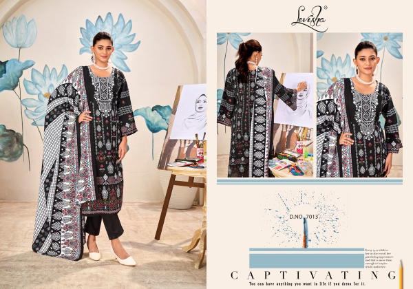 LEVISHA NAIRA NX VOL-7 BLACK & WHITE 7013 TO 7018