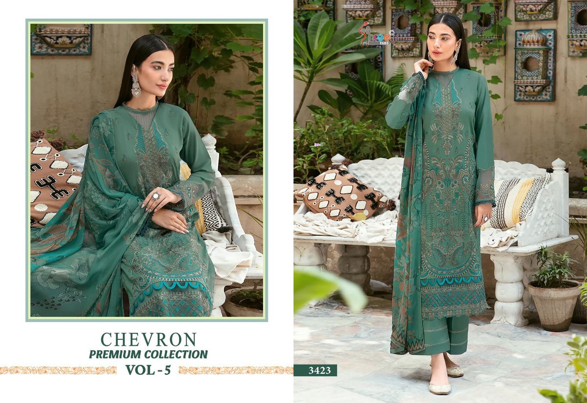 SHREE FAB CHEVRON PREMIUM COLLECTION VOL-05 3423 TO 3430 1