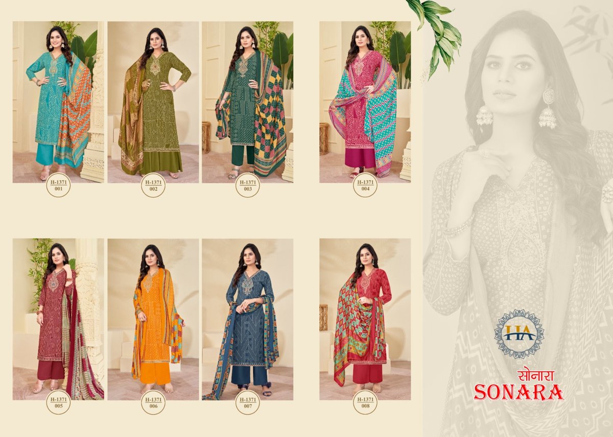 HARSHIT FASHION BY SONARA H-1371-001 TO H-1371-008 9