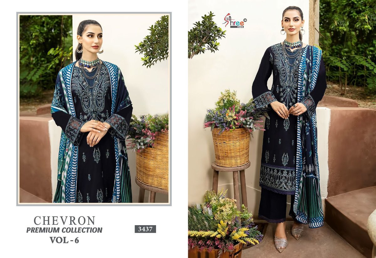 SHREE FAB CHEVRON PREMIUM COLLECTION VOL-06 3431 TO 3438 7