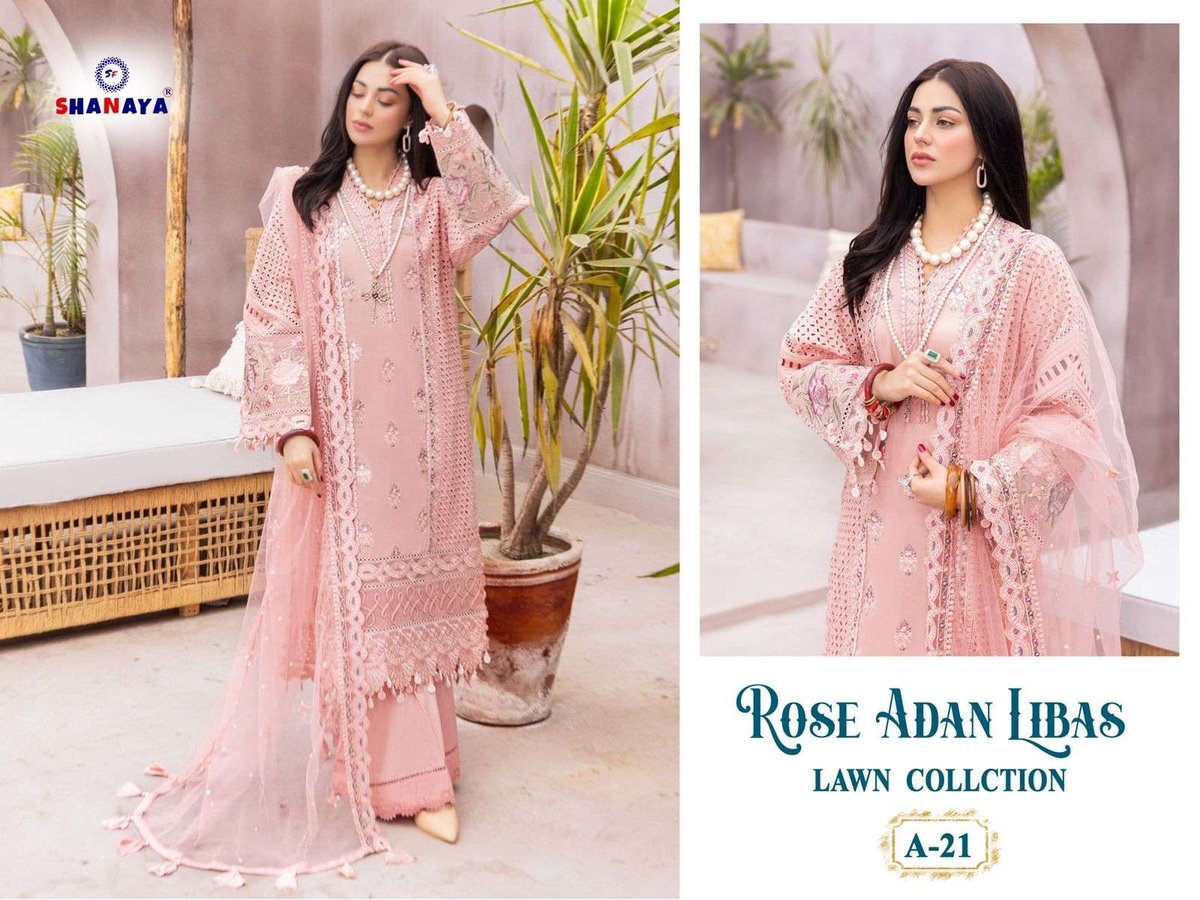 Shanaya Fashion Rose Adan Libas Lawn Collection A-21 to A-24 Series 1
