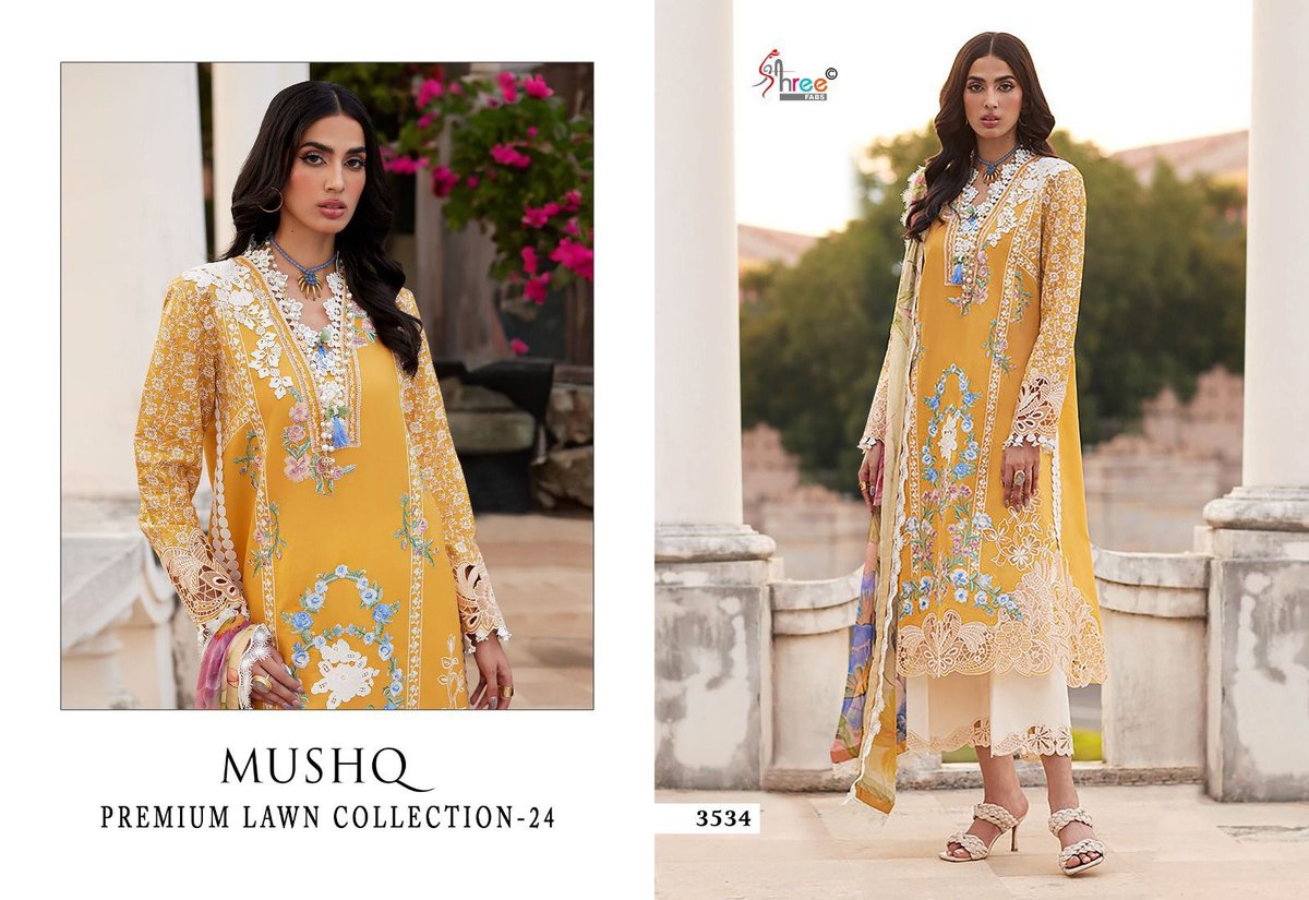 SHREE FABS MUSHQ PREMIUM LAWN COLLECTION-24 3533 TO 3538 2