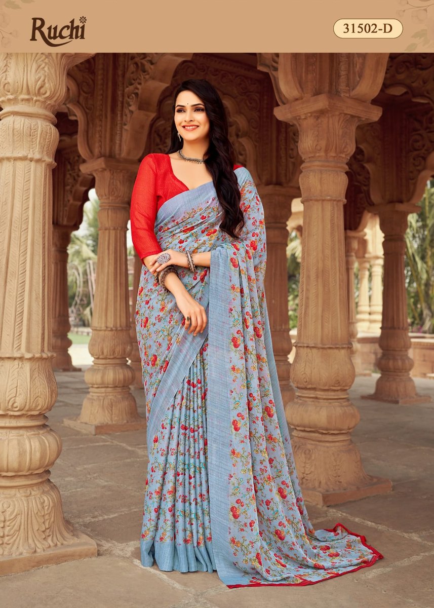 RUCHI SAREE STAR CHIFFON 152 31501-A TO 31503-D 8