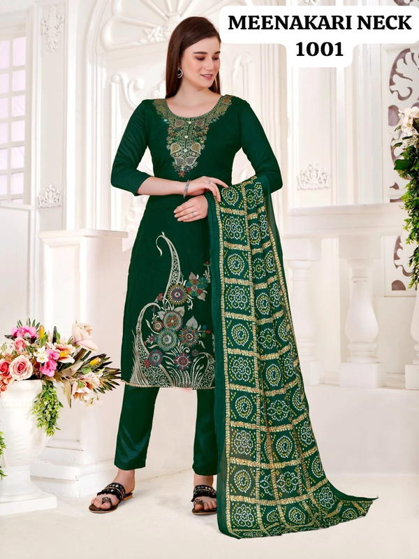RAHUL NX MEENAKARI NECK DAMAN 1001 TO 1008