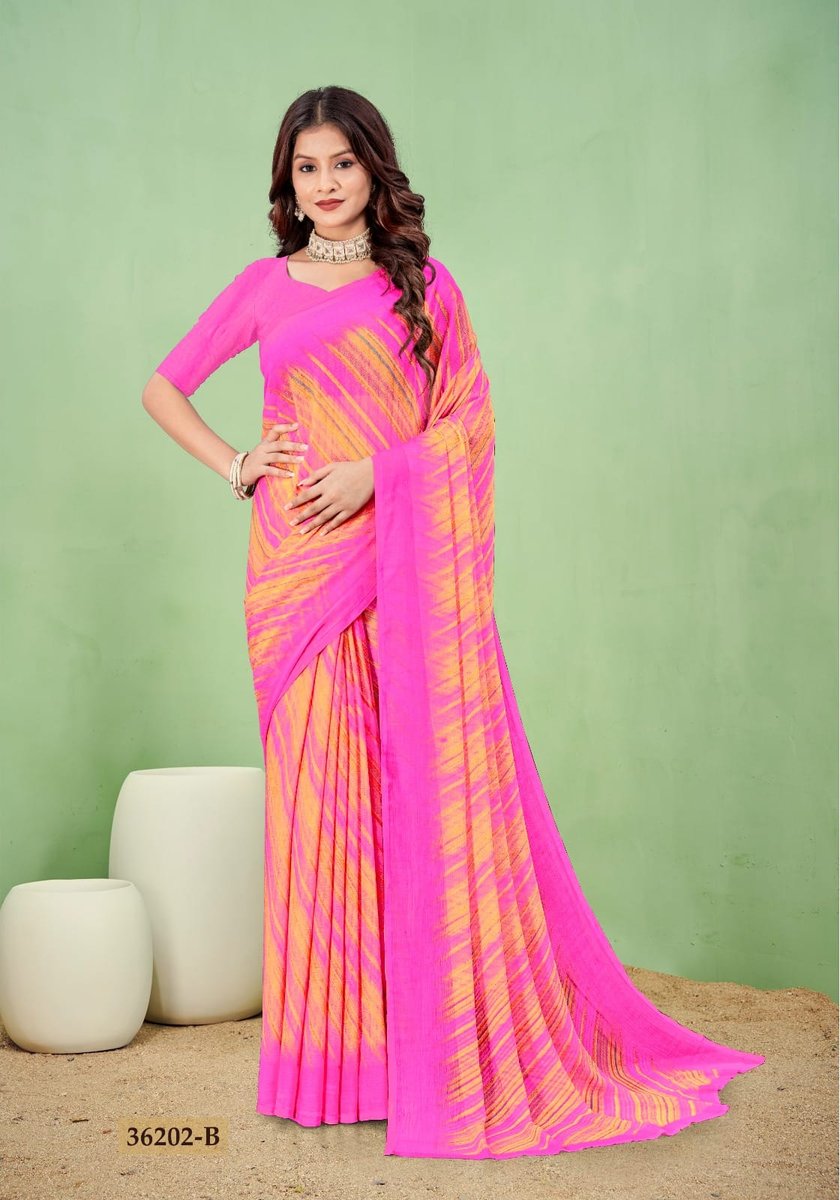 RUCHI SAREE STAR CHIFFON LEHRIYA SPECIAL 36201-A TO 36203-D 6