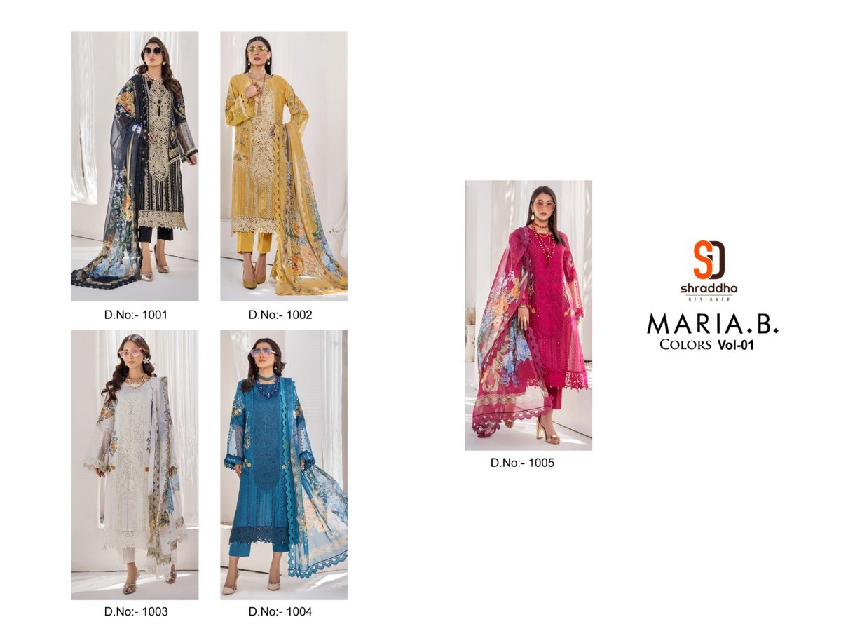 SHRADDHA DESIGNER MARIA.B COLERS VOL-1 1001 TO 1005 6