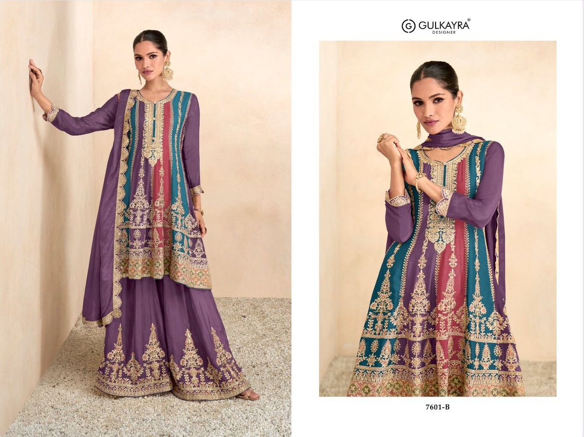 GULKAYRA DESIGNER PREET PLATINUM 7601-A TO 7606-C 2