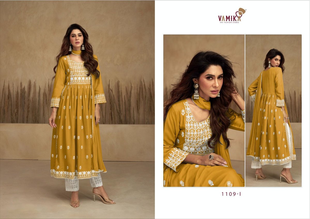Vamika Fashion Aadhira Vol-7 Gold 1109 Colors 4