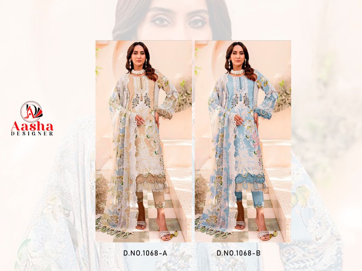 AASHA DESIGNER NEEDLE WONDER VOL-7 1068-A TO 1068-B 3