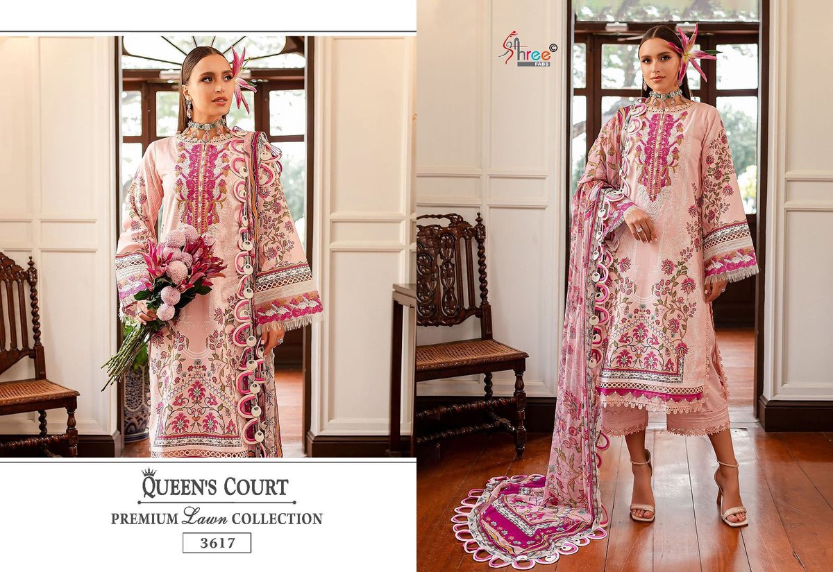 SHREE FAB QUEENS COURT PREMIUM LAWN COLLECTION 3617 TO 3622 1
