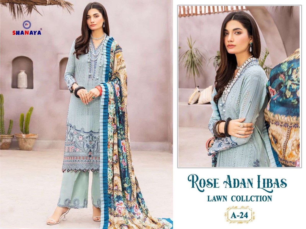 Shanaya Fashion Rose Adan Libas Lawn Collection A-21 to A-24 Series 7