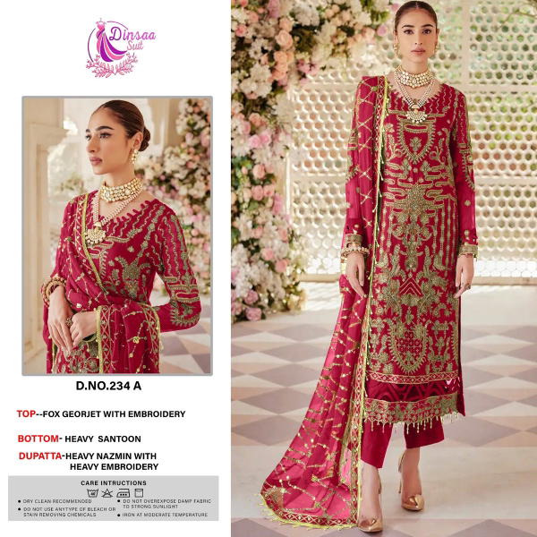 DINSAA 234 COLOUR'S 234A TO 234D