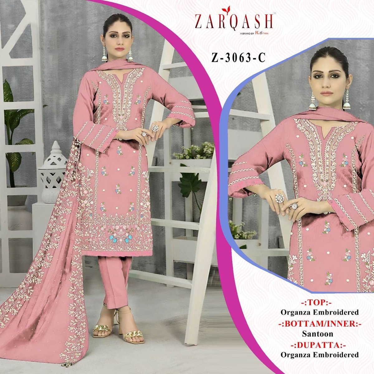 ZARQASH Z-3063-A TO Z-3063-D 3