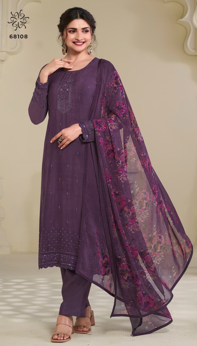 VINAY FASHION SILKINA ROYAL CREPE VOL-45 68101 TO 68108 8