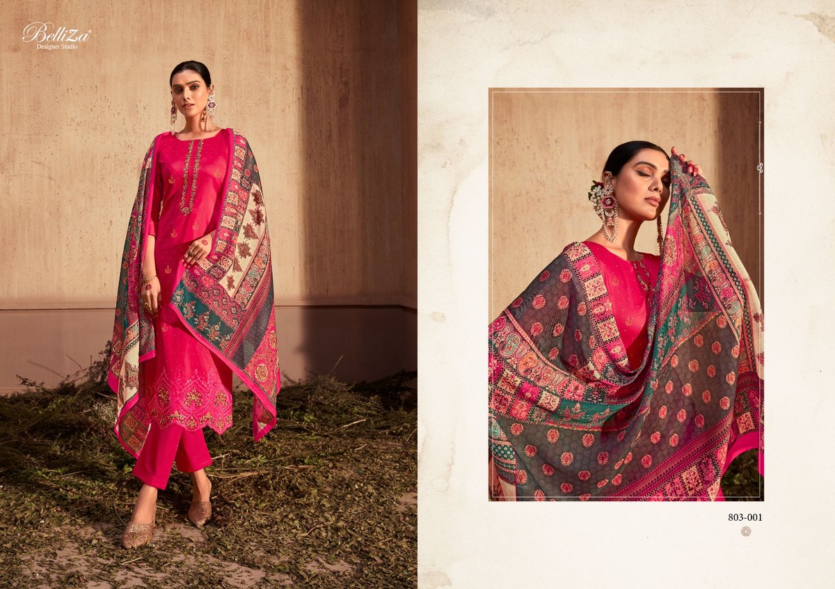 Belliza Designer Gulzaar 803-001 to 803-008 Series 1