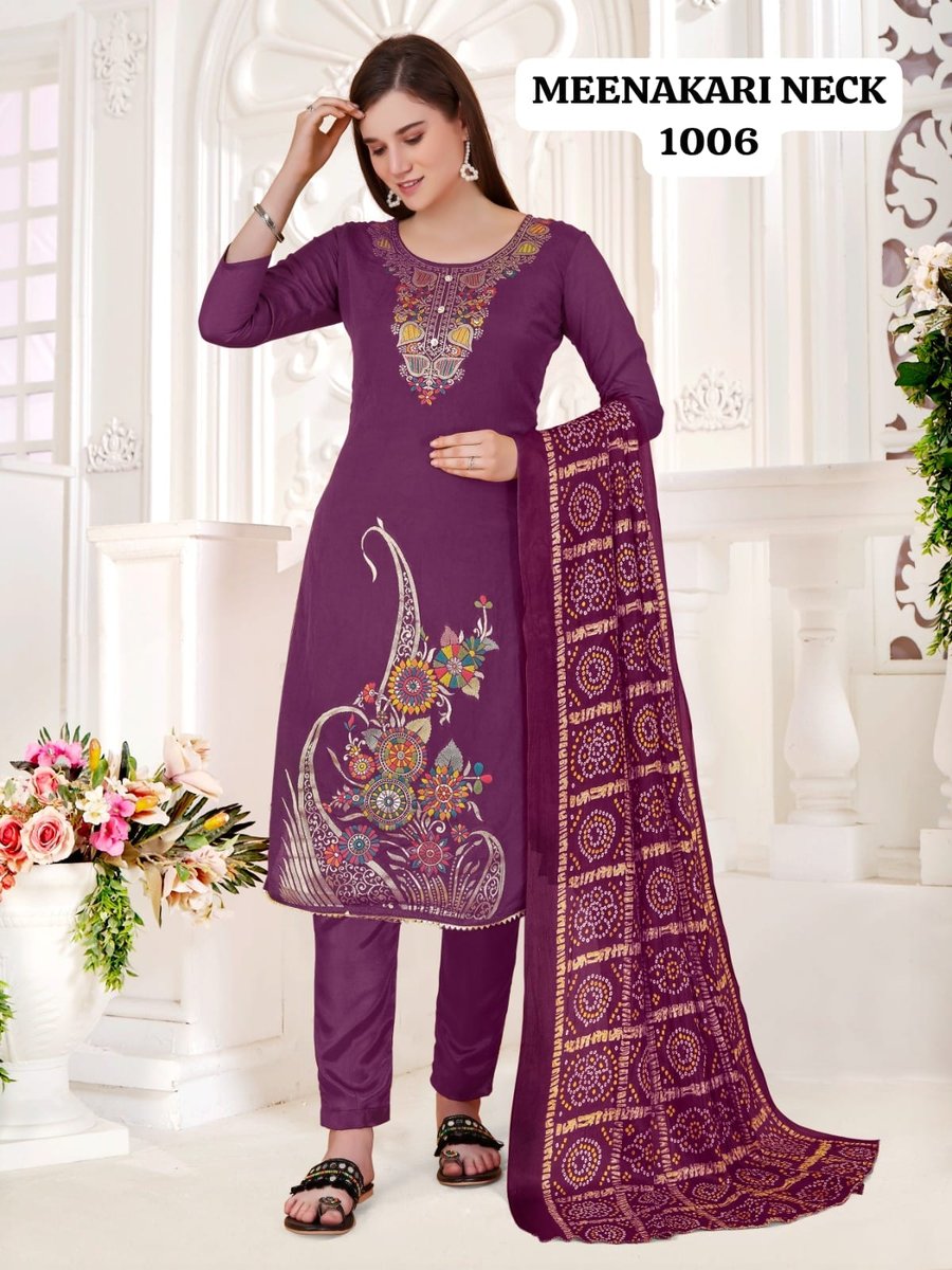 RAHUL NX MEENAKARI NECK DAMAN 1001 TO 1008 6