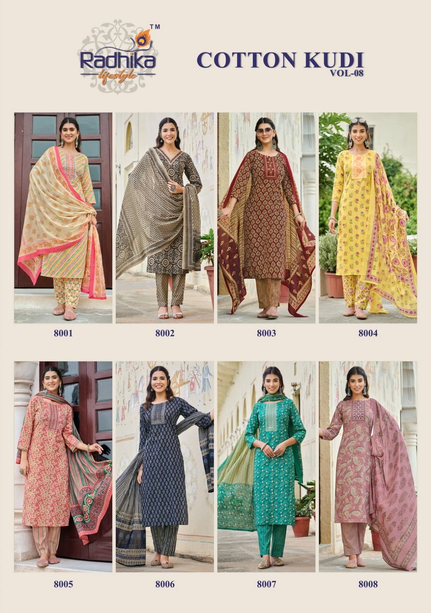Radhika Lifestyle Cotton Kudi Vol-8 8001-8008 Series 9