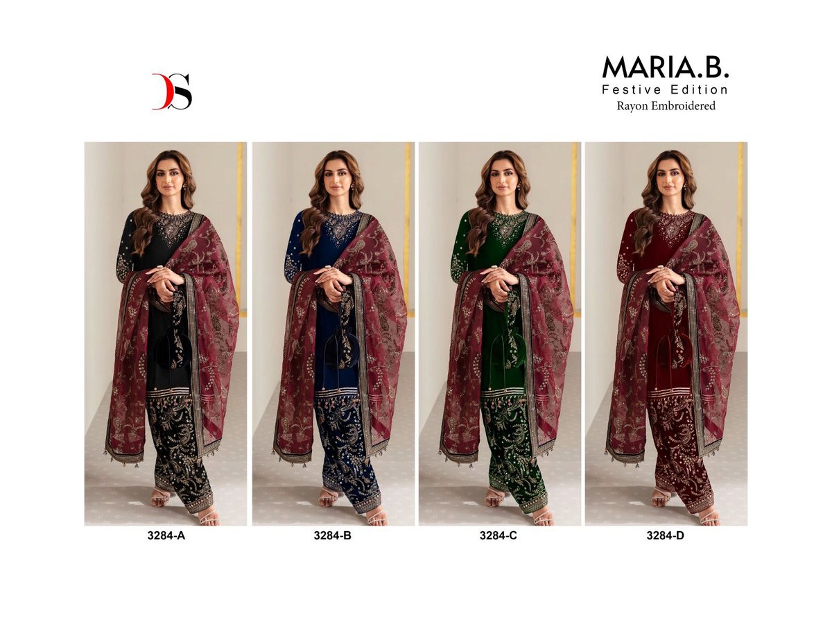 DEEPSY SUITS MARIA B FESTIVE EDITION 3284-A TO 3284-D 5