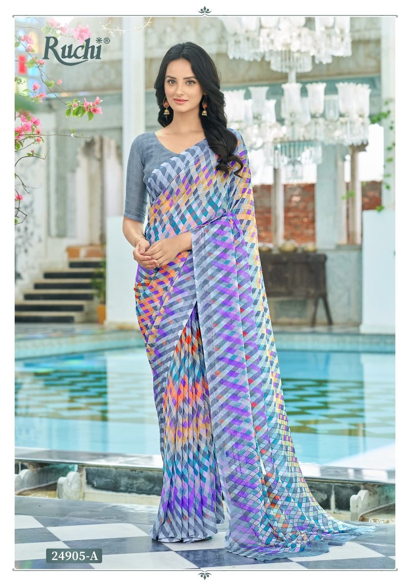 Ruchi Saree Star Chiffon 122nd Edition 24901 to 24906 Colors Series 9