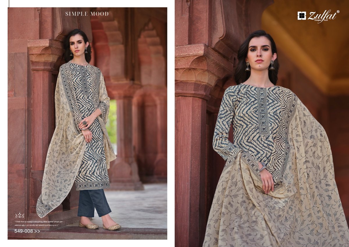 ZULFAT DESIGNER NAZRANA VOL-2 549-001 TO 549-008 8