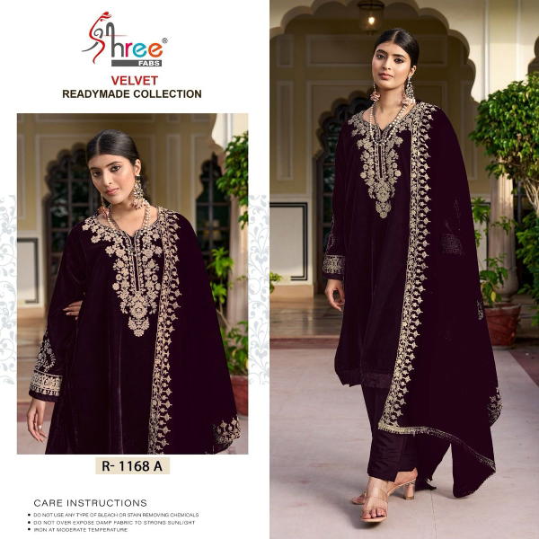 Shree Fab Ready Made Velvet Collection R-1168 Colors