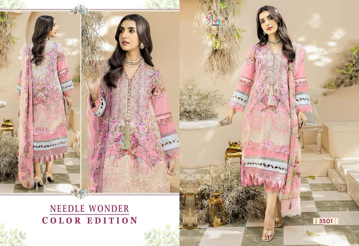 SHREE FAB NEEDLE WONDER COLOUR EDITION 3501 TO 3504 1