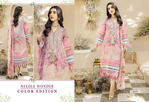 SHREE FAB NEEDLE WONDER COLOUR EDITION 3501 TO 3504