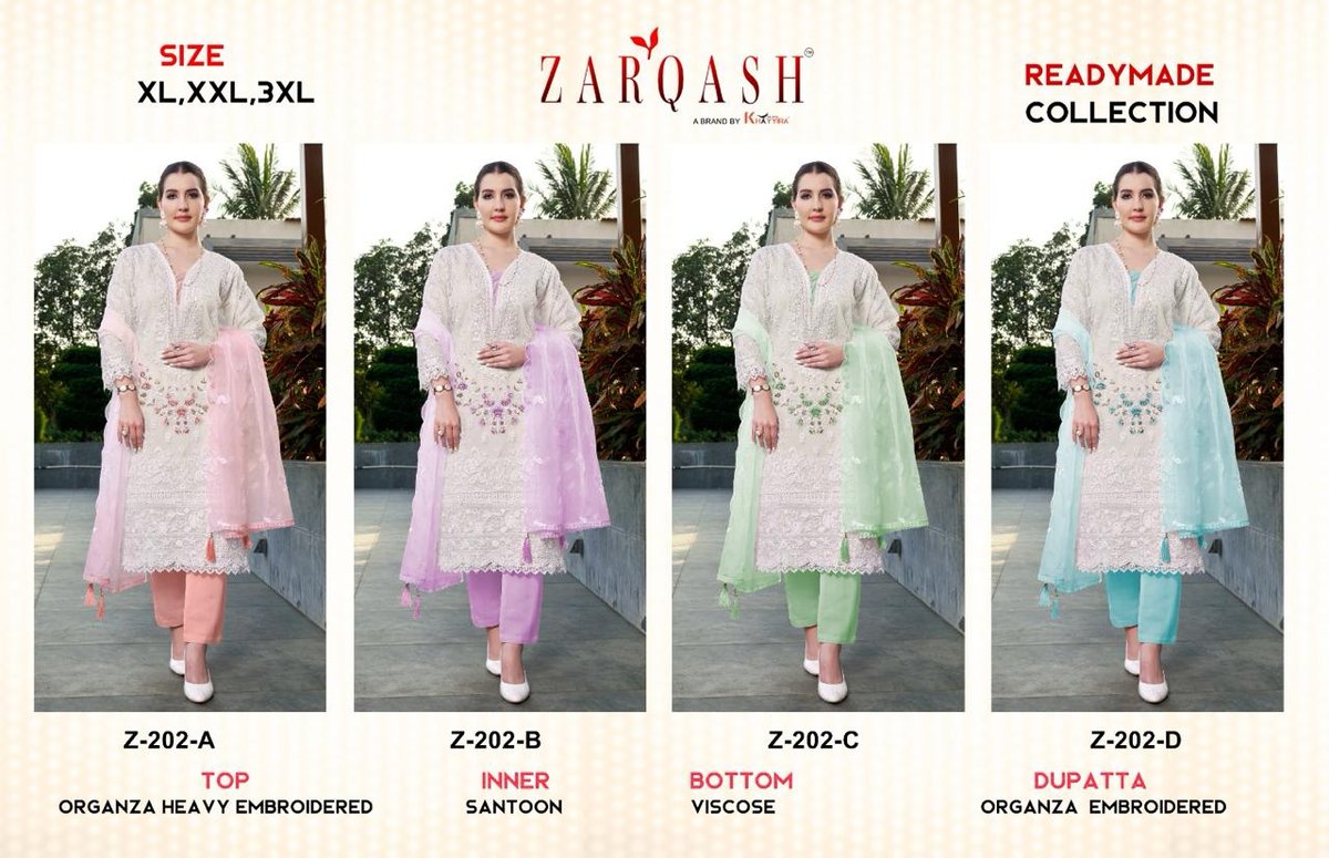 ZARQASH READYMADE COLLECTION Z-202-A TO Z-202-D 5