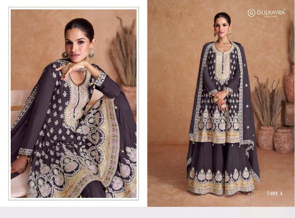 Gulkayra Designer Flory Gold 7403 Colors
