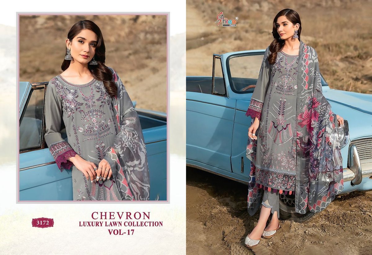 Shree Fab Chevron Luxury Lawn Collection Vol-17 3166-3173 Series 7
