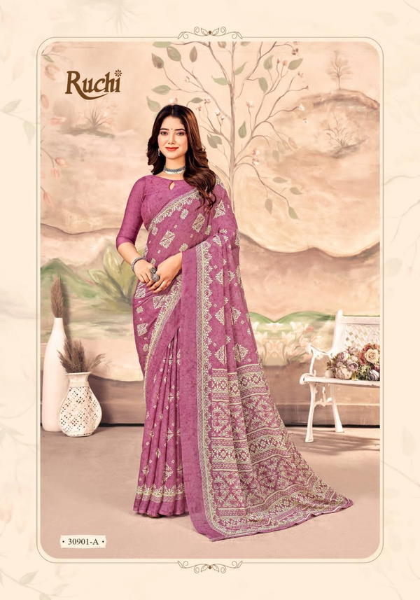RUCHI SAREE STAR CHIFFON-149 30901-A-D TO 30903-A-D