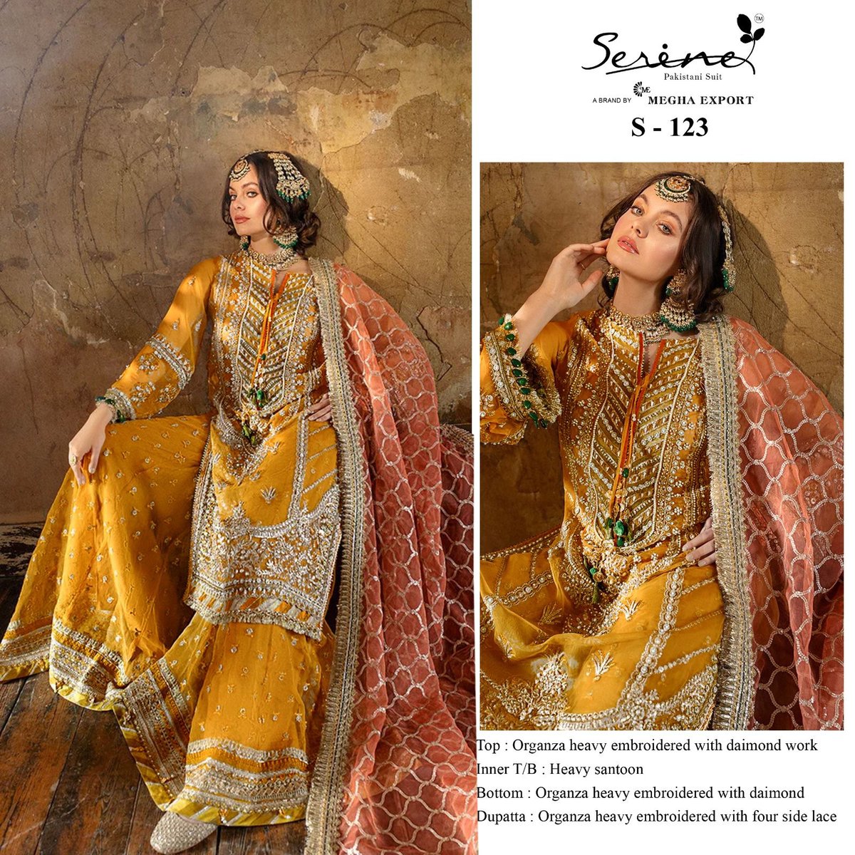 Serine Pakistani Suit S-123 Design 1