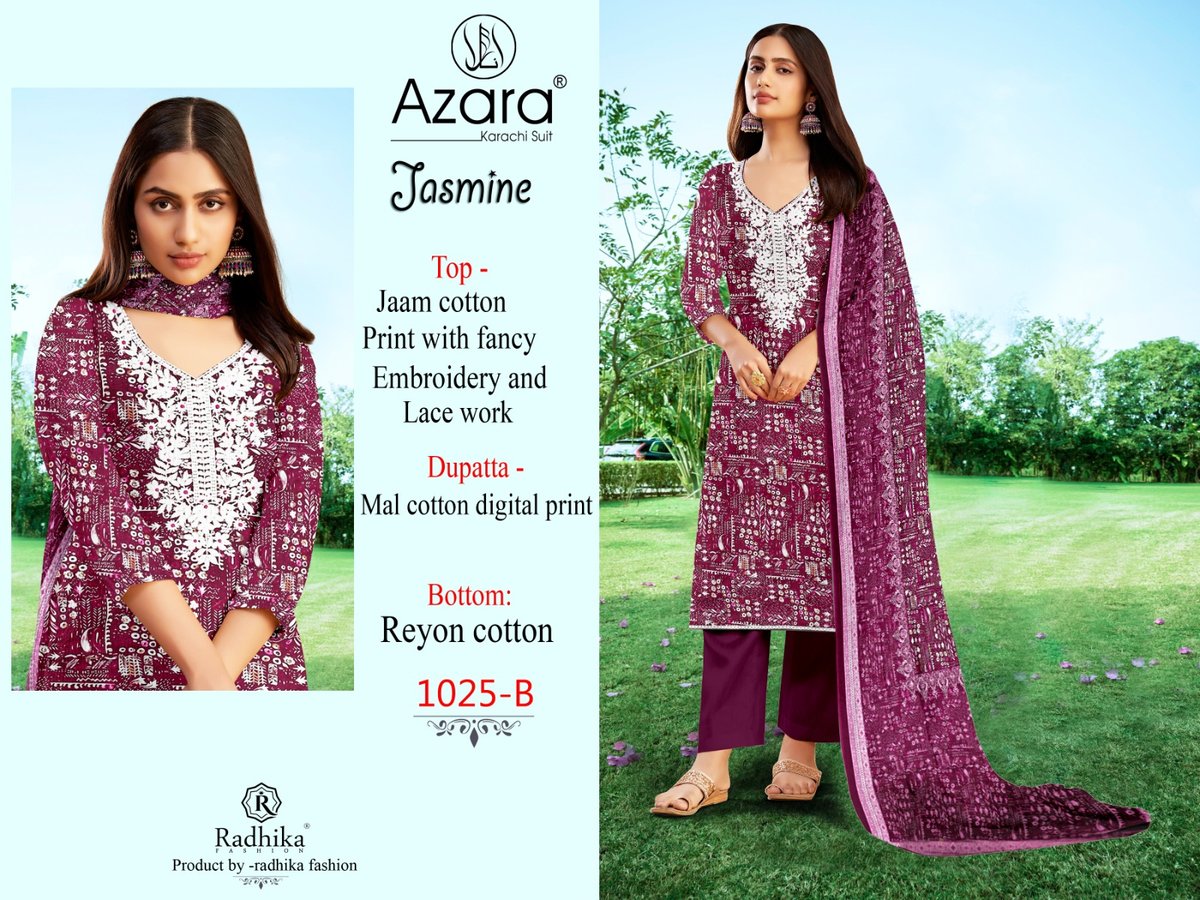 RADHIKA FASHION AZARA JASMINE 1025-A TO 1025-D 2