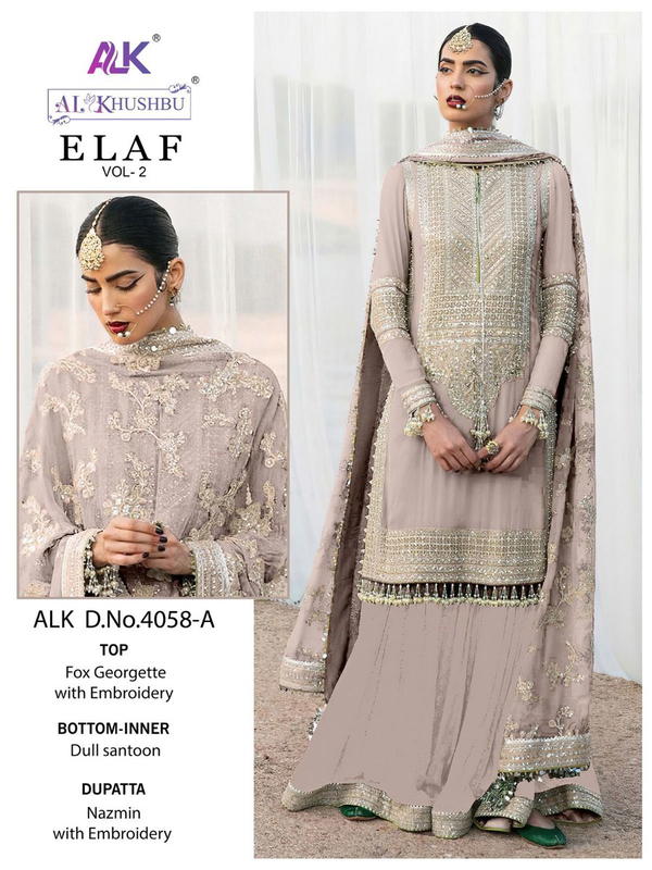 AL Khushbu Elaf  Vol-2 4058 Colors