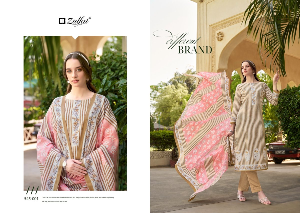 ZULFAT DESIGNER FARHANA VOL-5 545-001 TO 545-008 1
