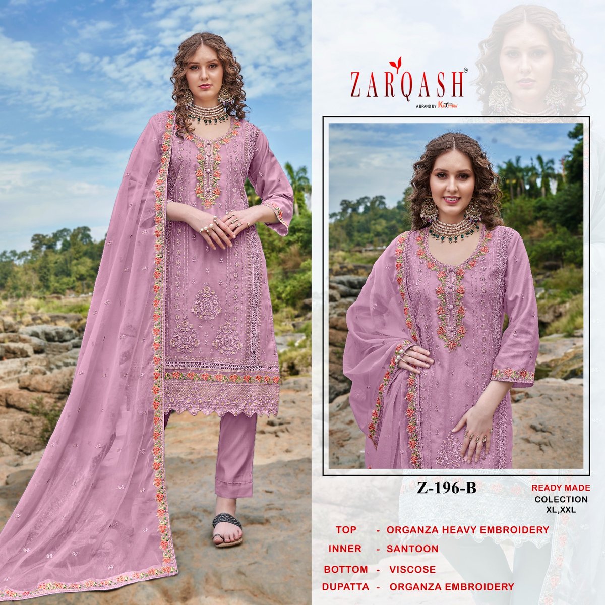 ZARQASH READYMADE COLLECTION Z-196-A TO Z-196-B 2